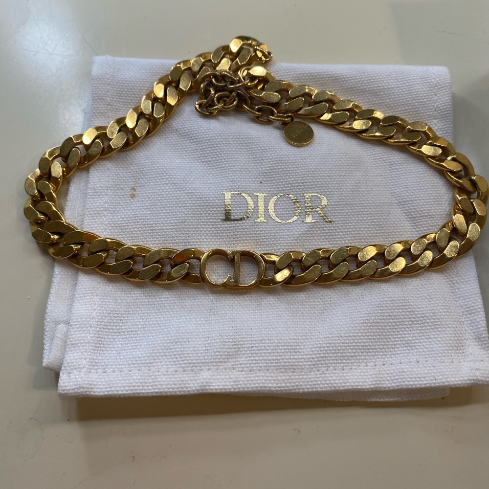 Dior Gold-Tone Chain Necklace